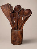 10-Piece Acacia Wood Utensil Set
